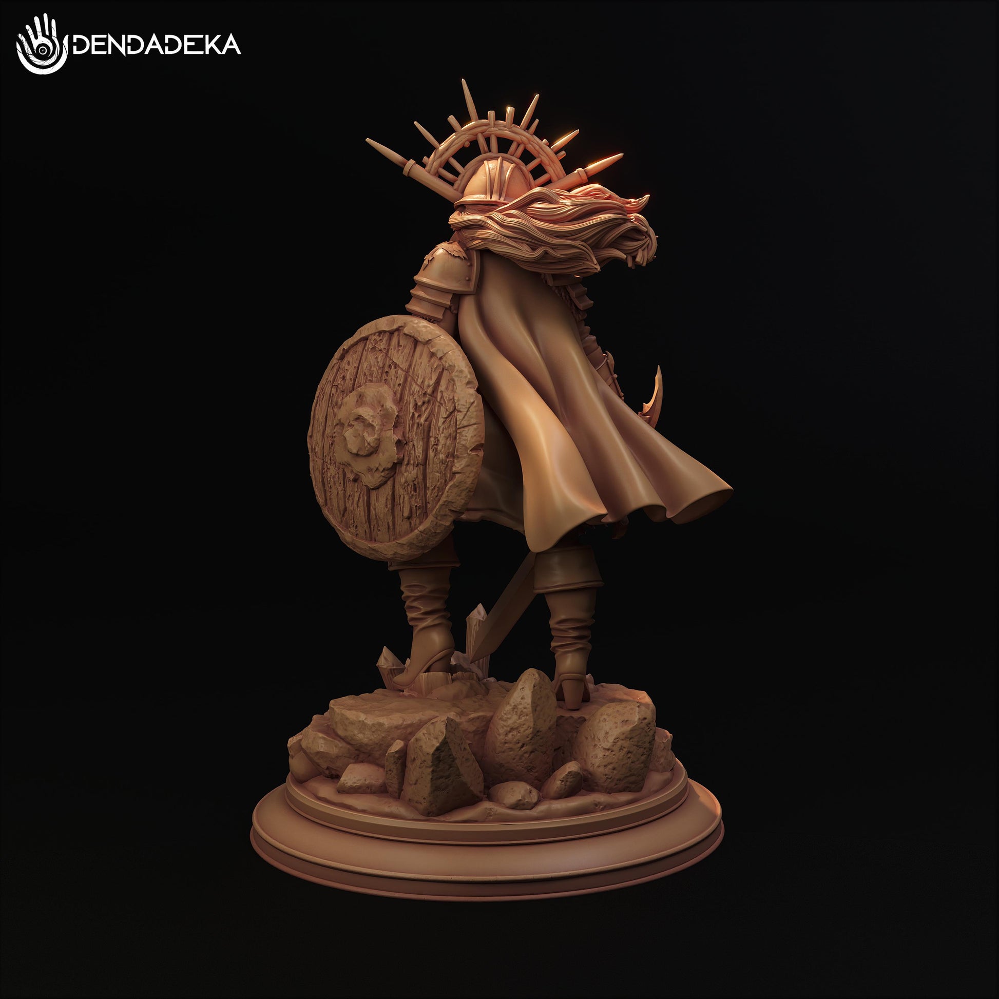 Paladin Argana Stroim Figure (w/NSFW Option) - 75mm / 120mm - Dendadeka - Collectible Resin Printed Statue for Painting & Display