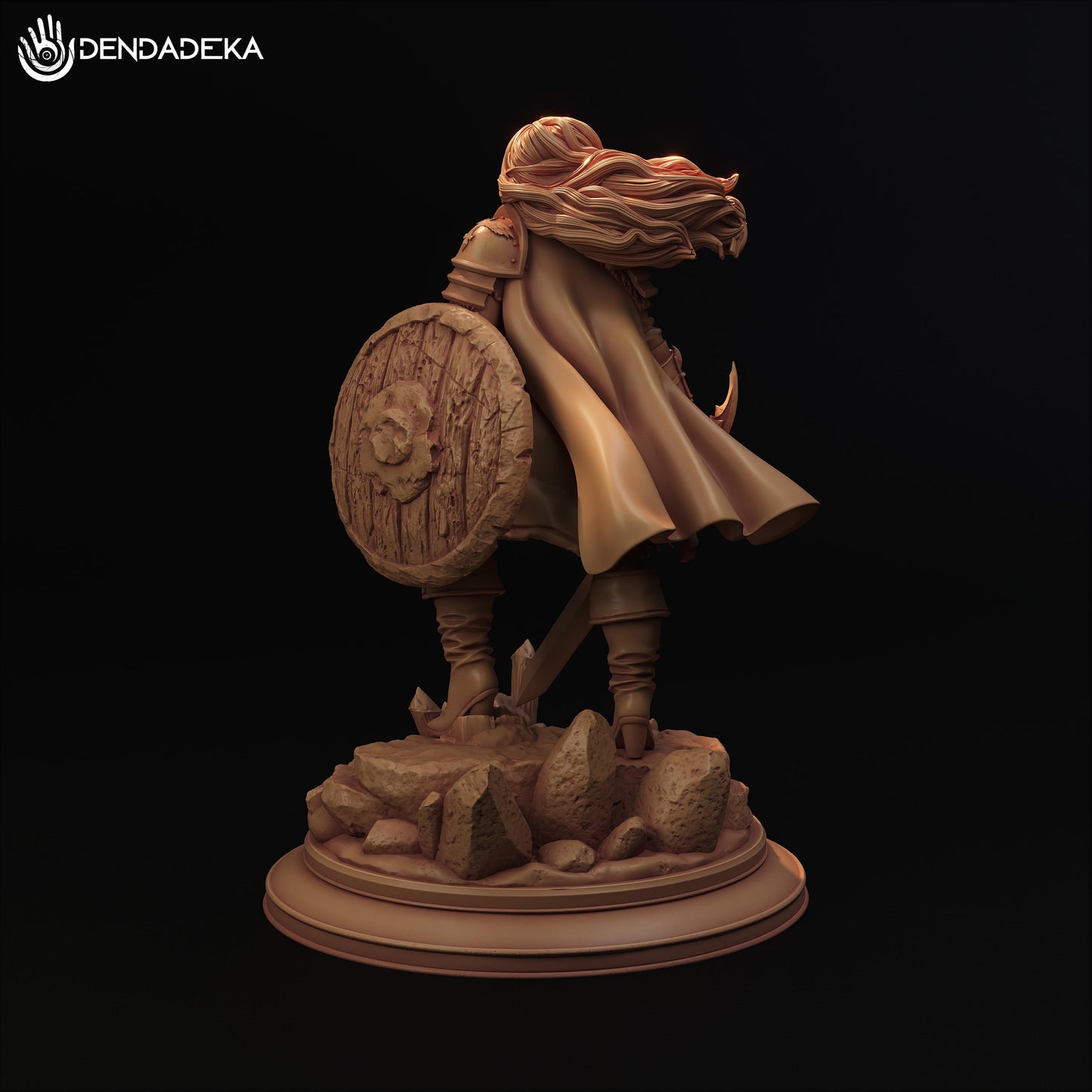 Paladin Argana Stroim Figure (w/NSFW Option) - 75mm / 120mm - Dendadeka - Collectible Resin Printed Statue for Painting & Display