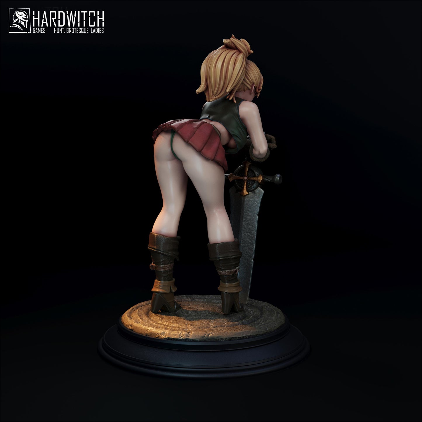 Mercenary Isabella Cordis Figure (w/NSFW Option) - 75mm / 120mm - HardWitch Games - Collectible Resin Printed Statue for Painting & Display