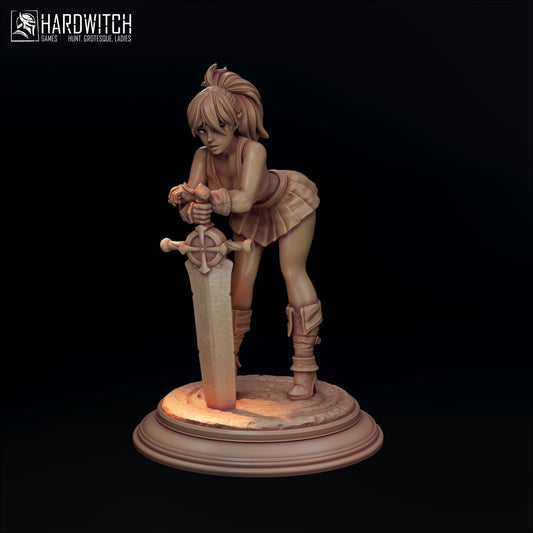 Mercenary Isabella Cordis Figure (w/NSFW Option) - 75mm / 120mm - HardWitch Games - Collectible Resin Printed Statue for Painting & Display