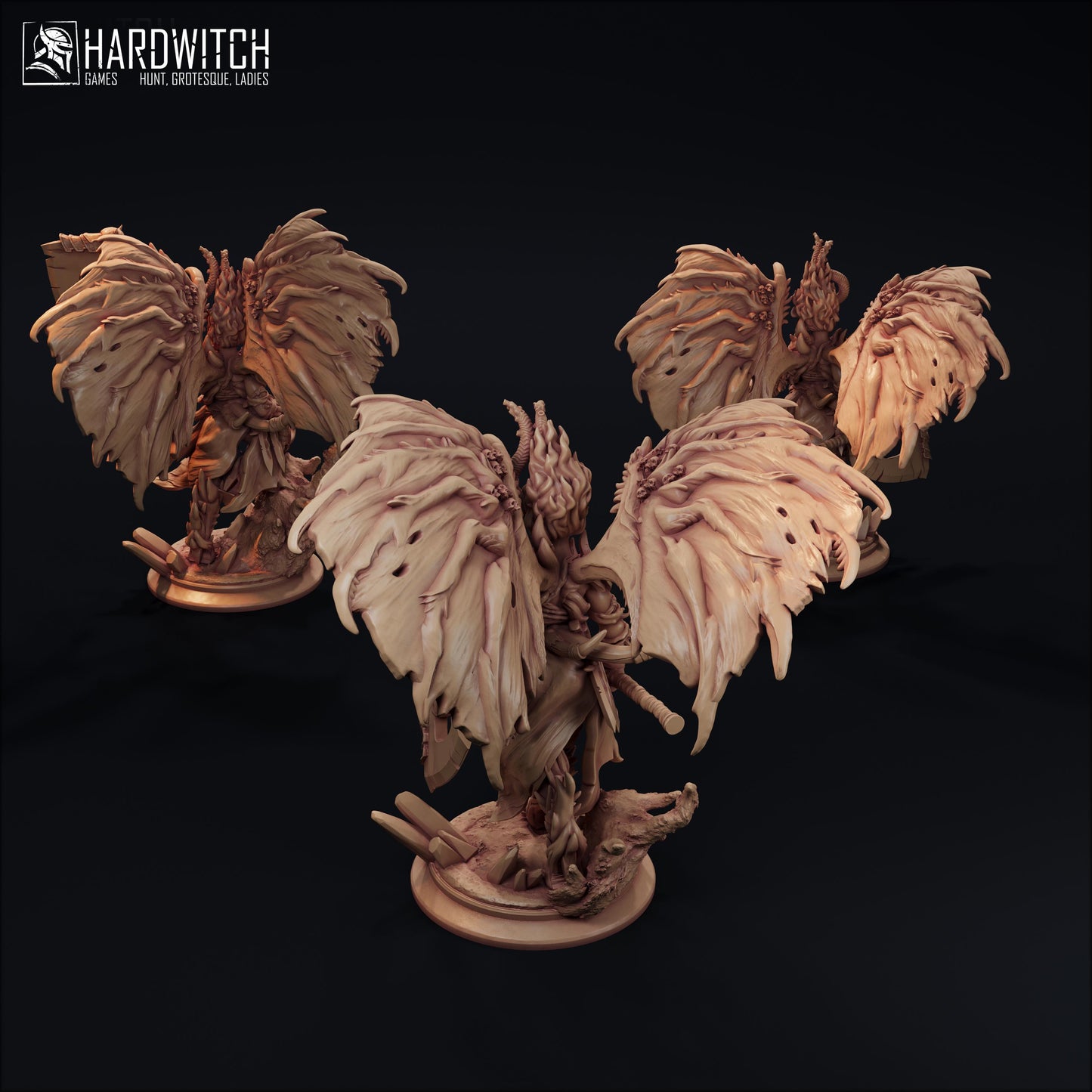 Archdevil Miniature (3 Variations) - 28mm / 32mm / 36mm / 75mm - HardWitch Games - Resin Printed Figure for D&D, TTRPGs, and Board Games