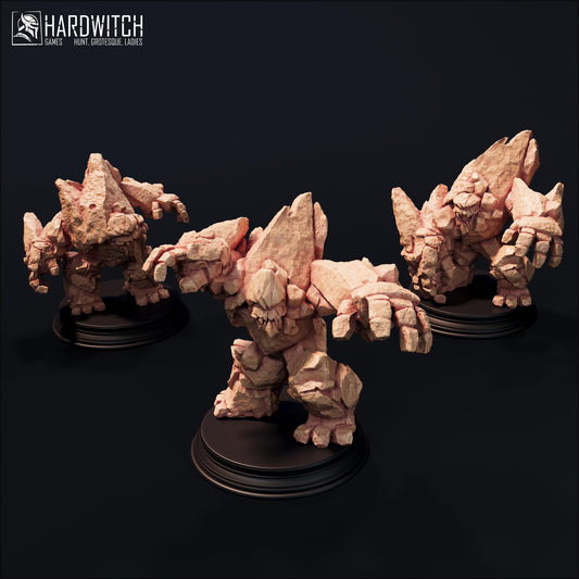Golem Miniature Set - 28mm / 32mm / 36mm - HardWitch Games - Resin Printed Figure for D&D, TTRPGs, and Board Games