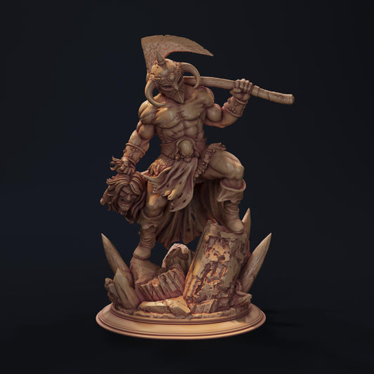 Headtaker Miniature - 28mm / 32mm / 36mm / 75mm - HardWitch Games - Resin Printed Figure for D&D, TTRPGs, and Board Games