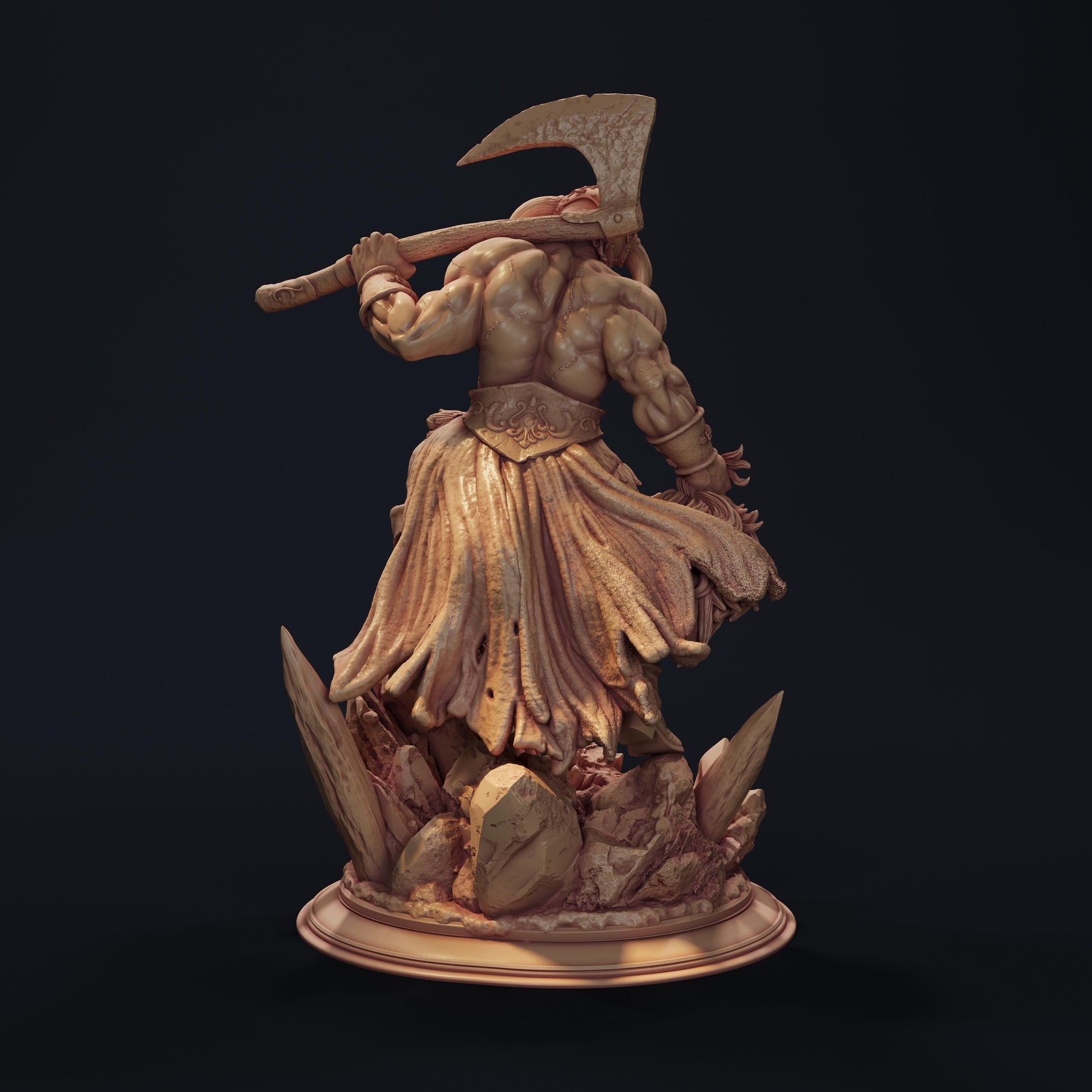 Headtaker Miniature - 28mm / 32mm / 36mm / 75mm - HardWitch Games - Resin Printed Figure for D&D, TTRPGs, and Board Games