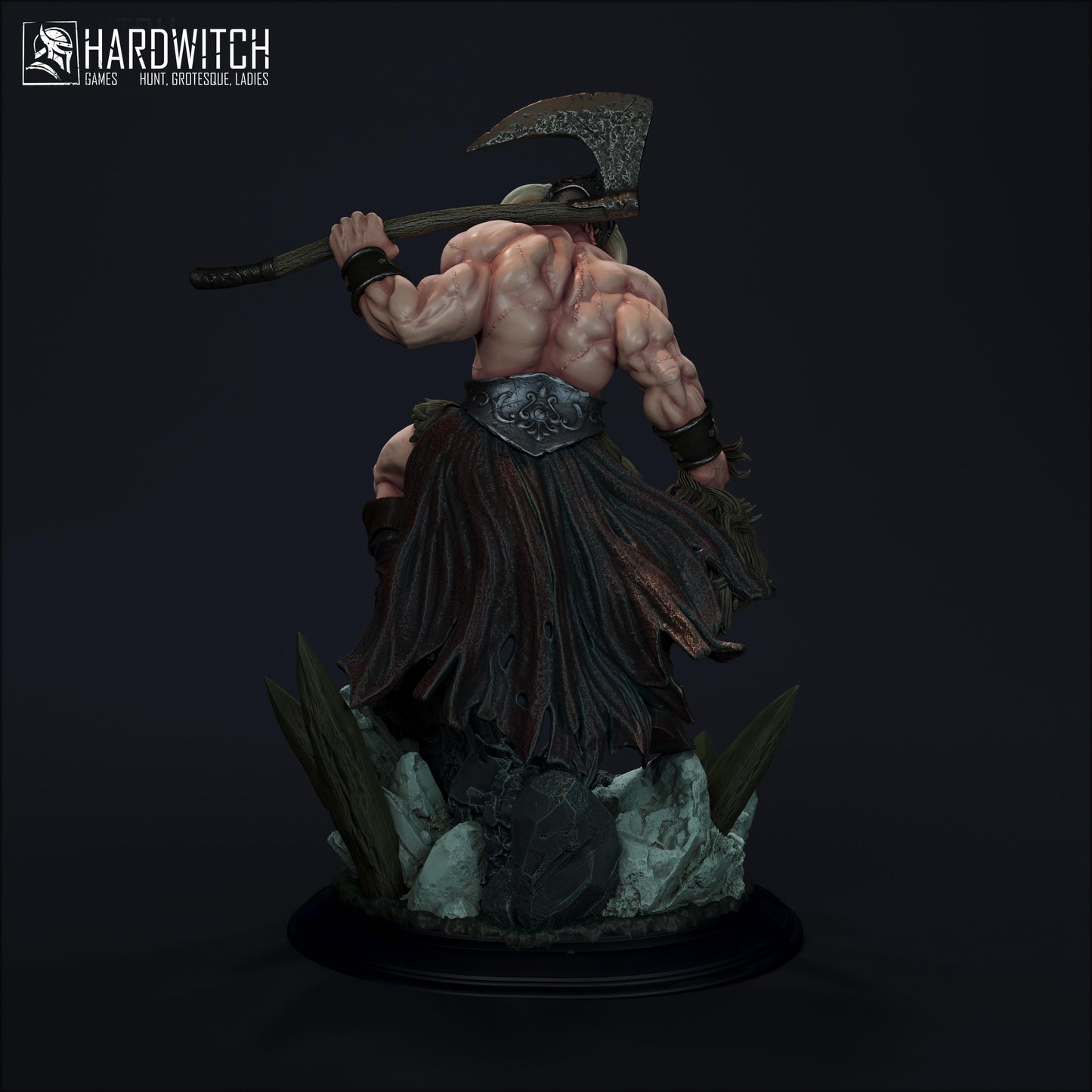 Headtaker Miniature - 28mm / 32mm / 36mm / 75mm - HardWitch Games - Resin Printed Figure for D&D, TTRPGs, and Board Games