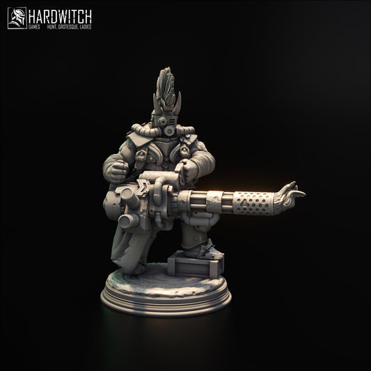 Infernal Anointed Flamethrower Miniature - 28mm / 32mm / 36mm - HardWitch Games - Resin Printed Figure for D&D, TTRPGs, and Board Games