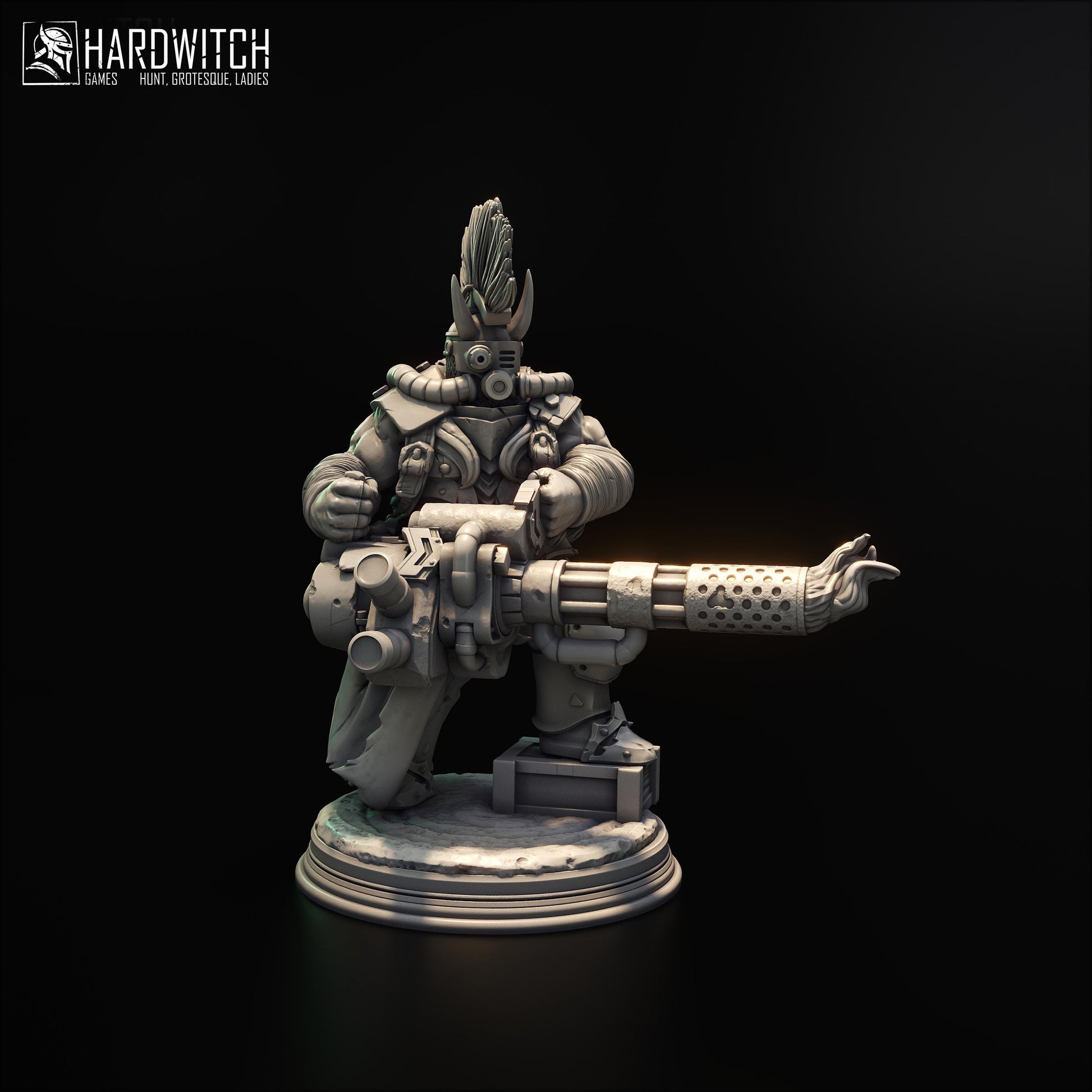 Infernal Anointed Flamethrower Miniature - 28mm / 32mm / 36mm - HardWitch Games - Resin Printed Figure for D&D, TTRPGs, and Board Games