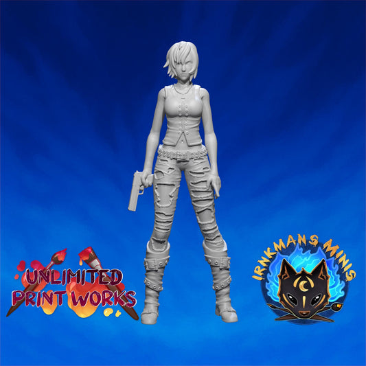 Aya (3rd Birthday) Miniature - 28mm / 32mm / 36mm - Irnkman's Minis - Resin Printed Figure for D&D, TTRPGs, and Board Games