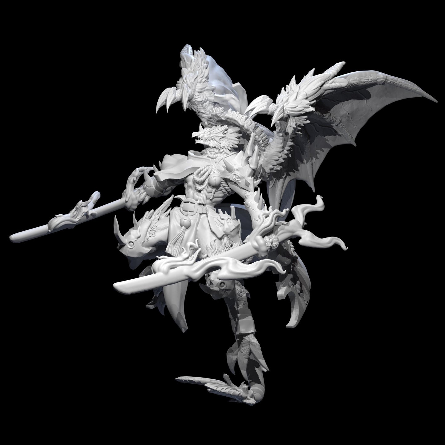 Dragon Ronin Miniature - 28mm / 32mm / 36mm - Irnkman's Minis - Resin Printed Figure for D&D, TTRPGs, and Board Games