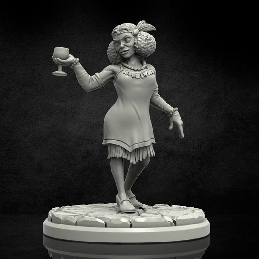 Hostess Miniature (2 Variations)- 28mm / 32mm / 36mm - Adaevy Creations - Resin Printed Figure for Arkham Horror and Lovecraftian TTRPGs