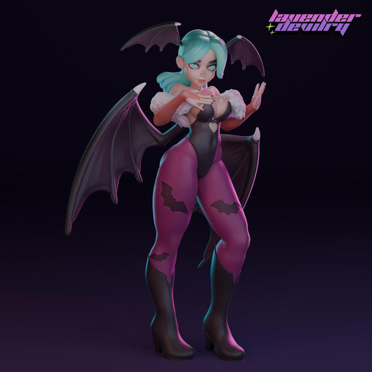 Succubus Lily Miniature - 28mm / 32mm / 36mm / 75mm - Lavender Devilry - Resin Printed Figure for D&D, TTRPGs and Board Games