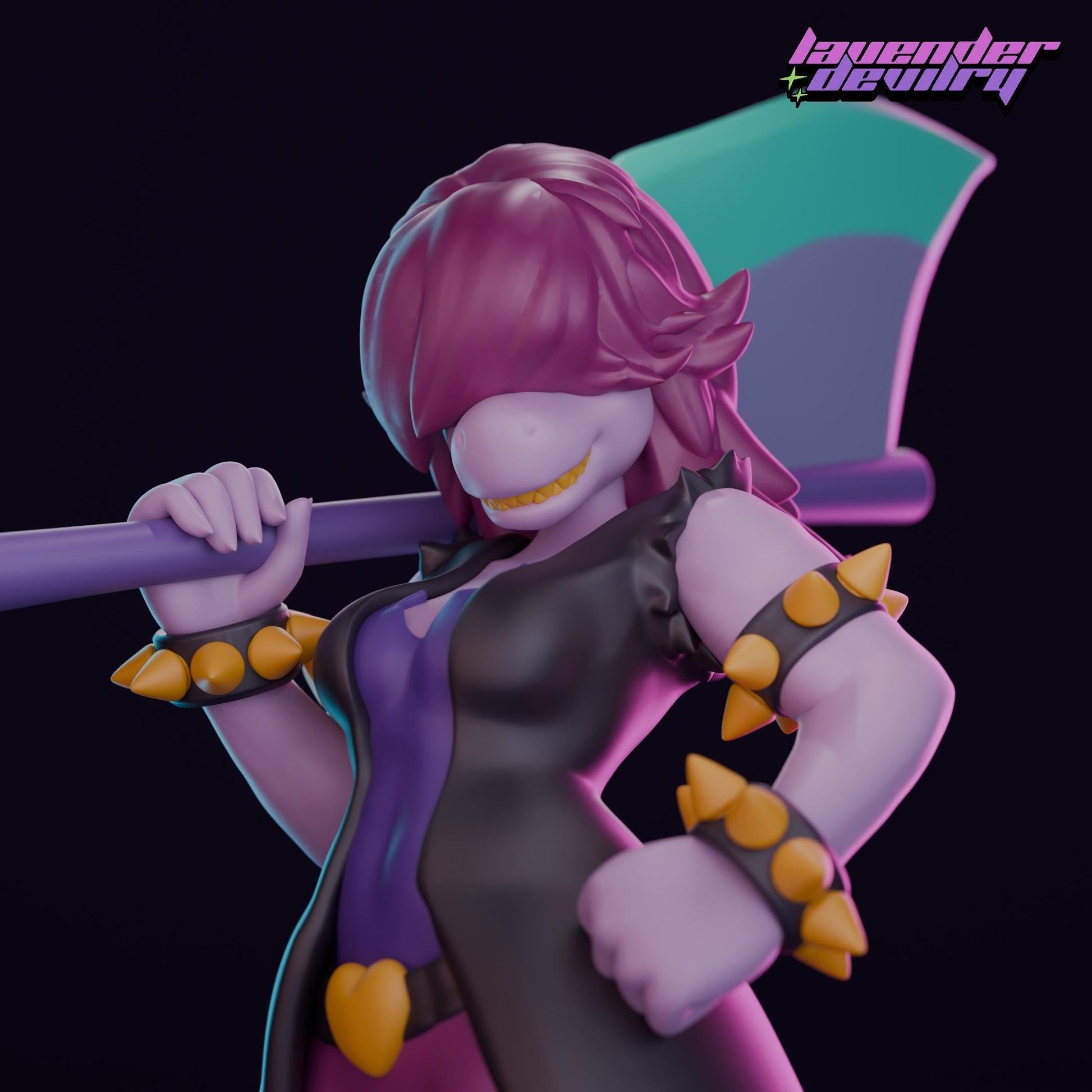 Rudest Buster Miniature (2 Versions) - 28mm / 32mm / 36mm / 75mm - Lavender Devilry - Resin Printed Figure for D&D, TTRPGs and Board Games