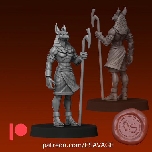 Egyptian God Miniature (6 Variations) - 28mm / 32mm / 36mm - Ethan Savage Studios - Resin Printed Figure for D&D, TTRPGs, and Board Games
