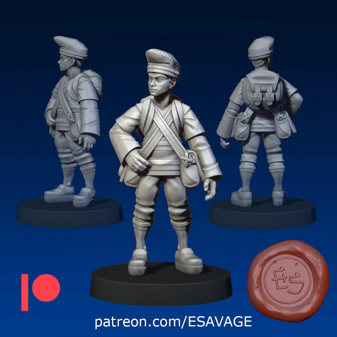 Male Chemist Miniature - 28mm / 32mm / 36mm - Ethan Savage Studios - Resin Printed Figure for D&D, TTRPGs, and Board Games
