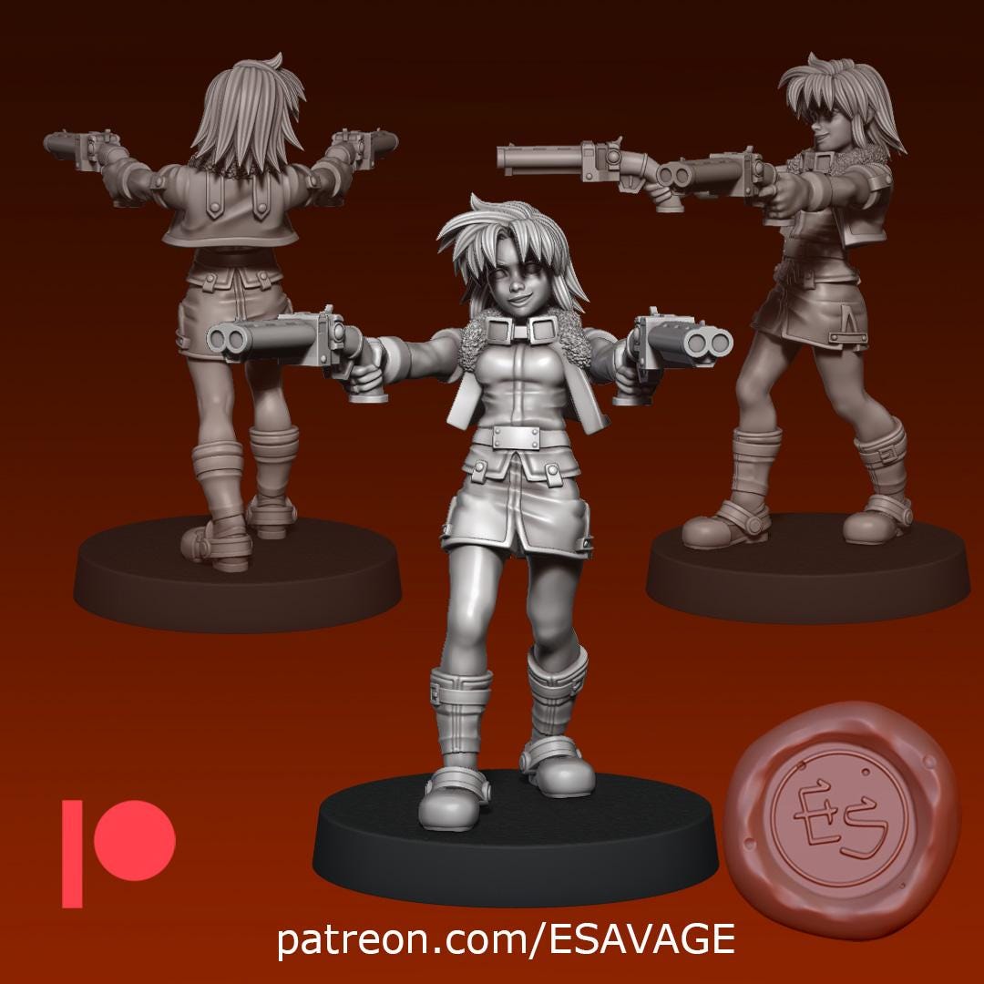 Josette Miniature - 28mm / 32mm / 36mm - Ethan Savage Studios - Resin Printed Figure for D&D, TTRPGs, and Board Games