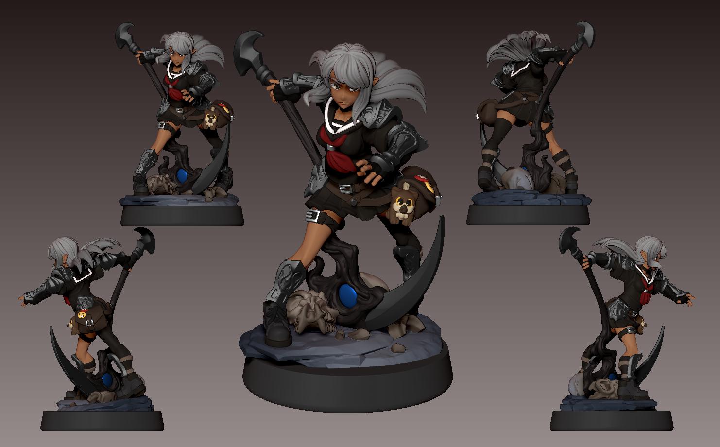 ASD Maru Miniature - 28mm / 32mm / 36mm - LPOMC - Resin Printed Figure for D&D, TTRPGs, and Board Games