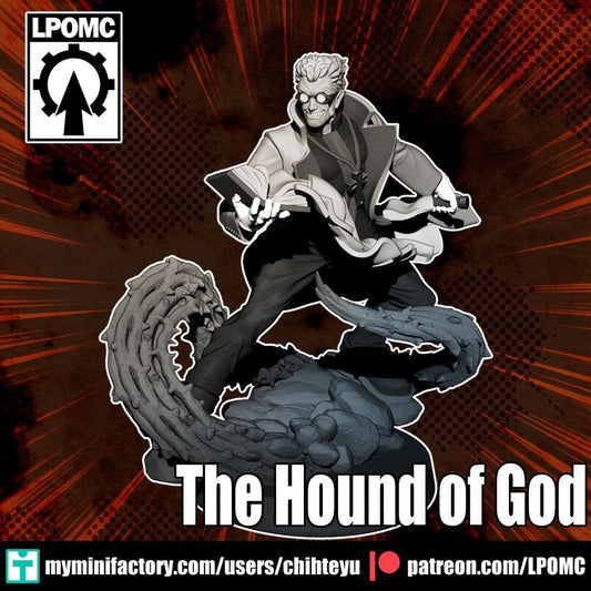 Hound of God Miniature - 28mm / 32mm / 36mm / 75mm - LPOMC - Resin Printed Figure for D&D, TTRPGs, and Board Games