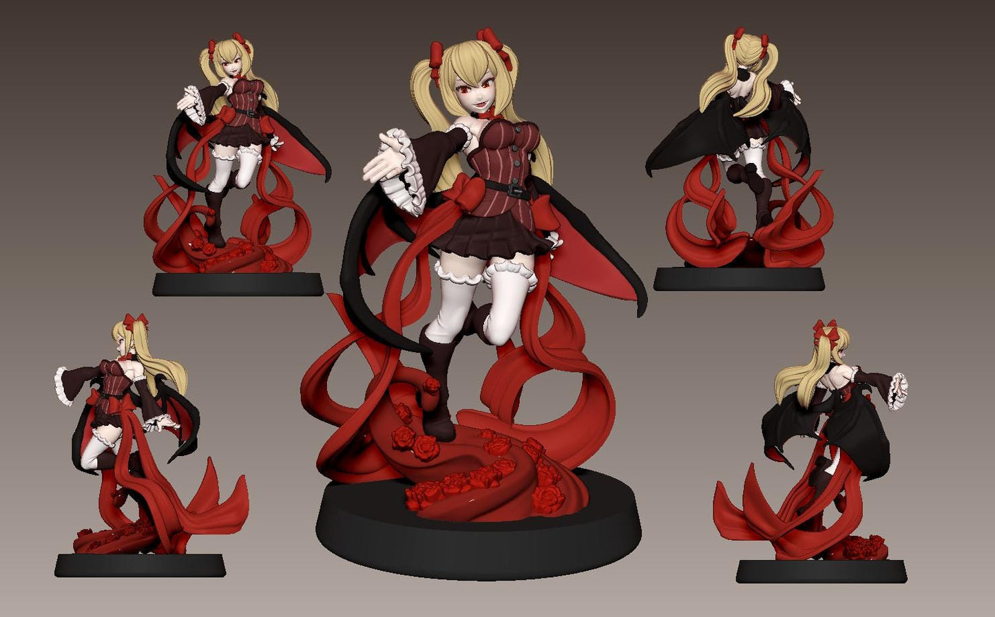 Unhinged Halloween Queen Miniature - 28mm / 32mm / 36mm / 75mm - LPOMC - Resin Printed Figure for D&D, TTRPGs, and Board Games
