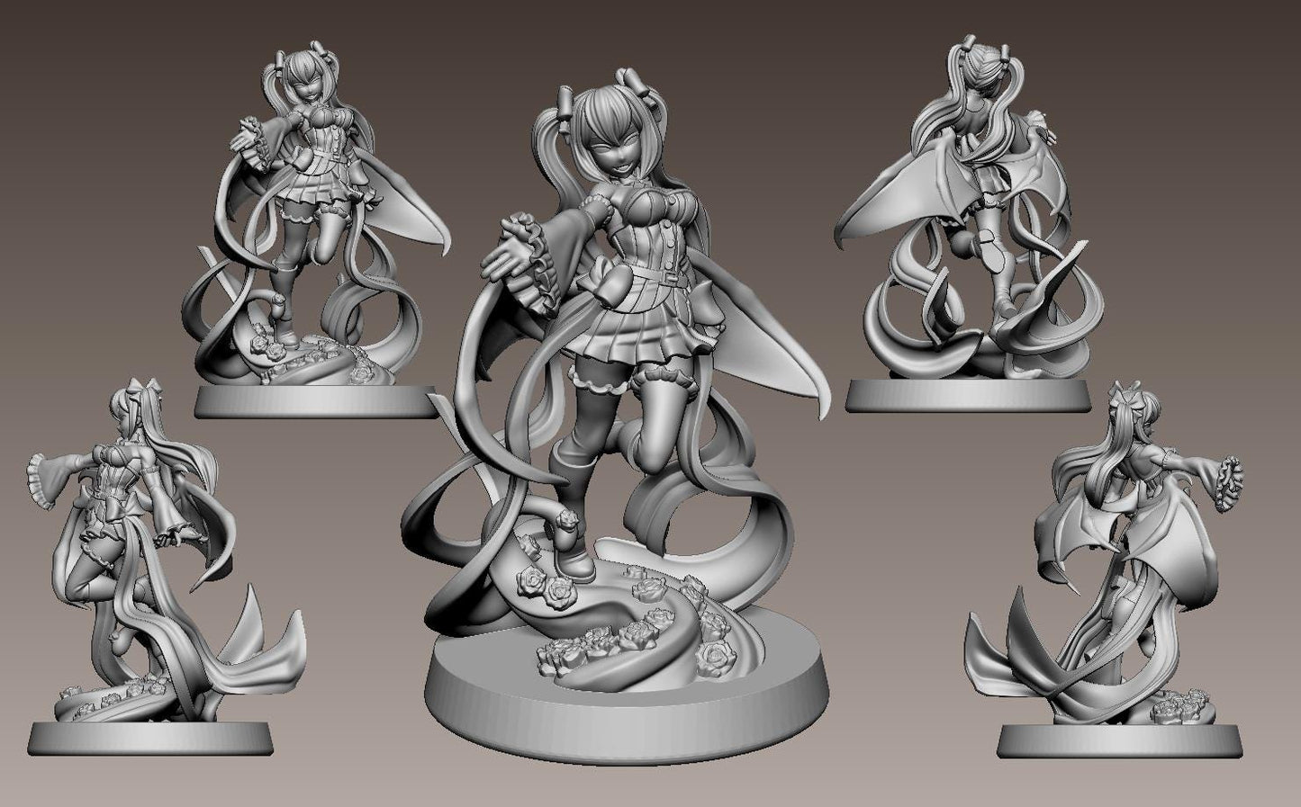 Unhinged Halloween Queen Miniature - 28mm / 32mm / 36mm / 75mm - LPOMC - Resin Printed Figure for D&D, TTRPGs, and Board Games