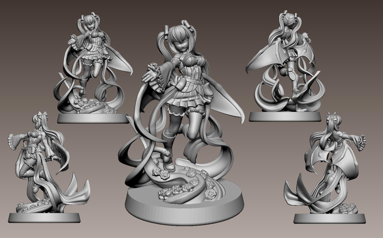 Unhinged Halloween Queen Miniature - 28mm / 32mm / 36mm / 75mm - LPOMC - Resin Printed Figure for D&D, TTRPGs, and Board Games