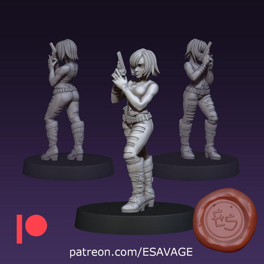 Overdive Agent Miniature - 28mm / 32mm / 36mm / 75mm - Ethan Savage Studios - Resin Printed Figure for D&D, TTRPGs, and Board Games