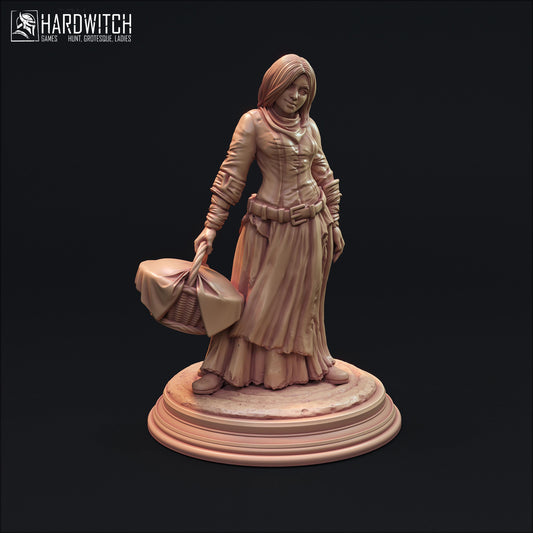 Villager Alice Miniature - 28mm / 32mm / 36mm / 75mm - HardWitch Games - Resin Printed Figure for D&D, TTRPGs, and Board Games