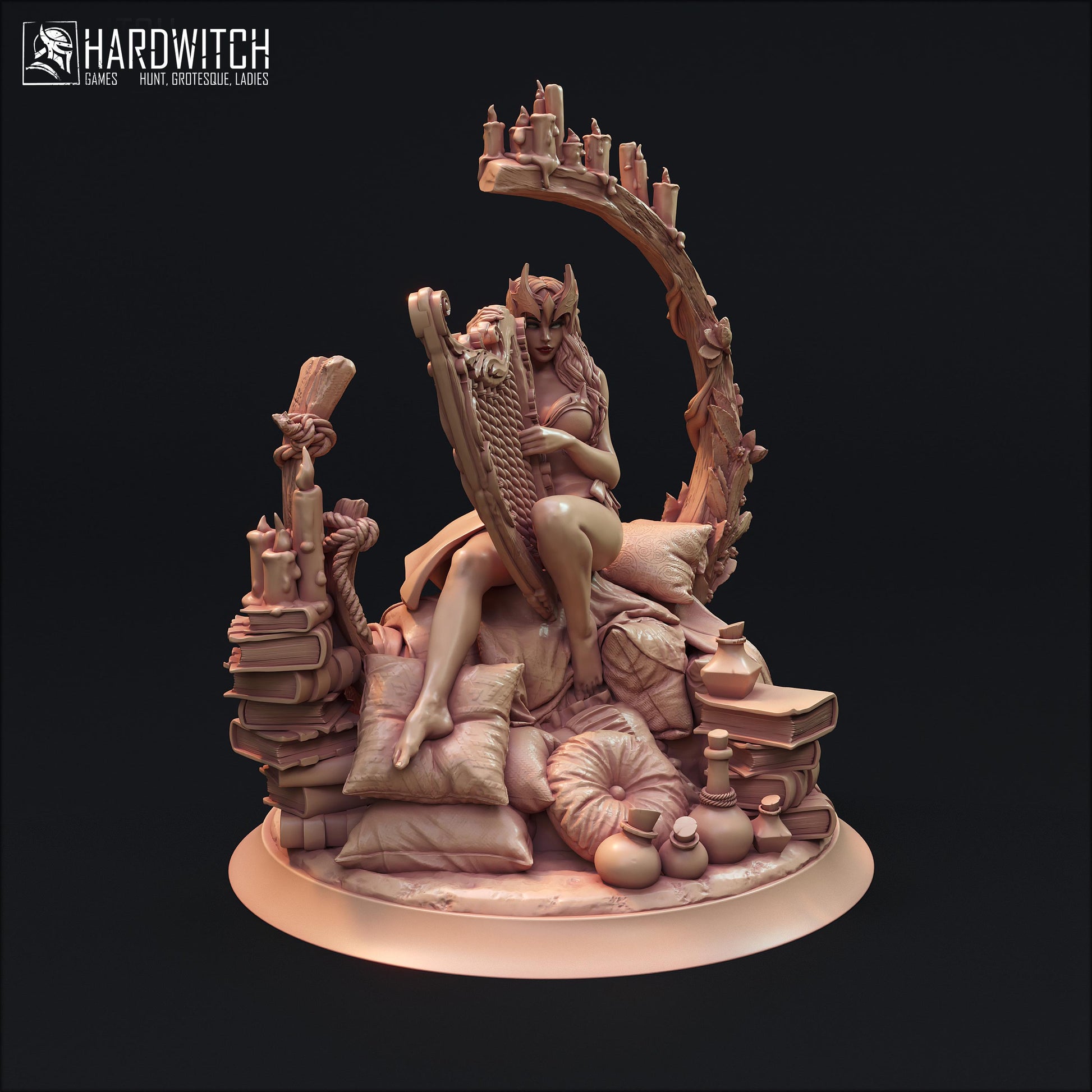 Almanil Aldar Miniature (w/NSFW Option) - 28mm / 32mm / 36mm / 75mm -HardWitch Games- Resin Printed Figure for D&D, TTRPGs, and Board Games