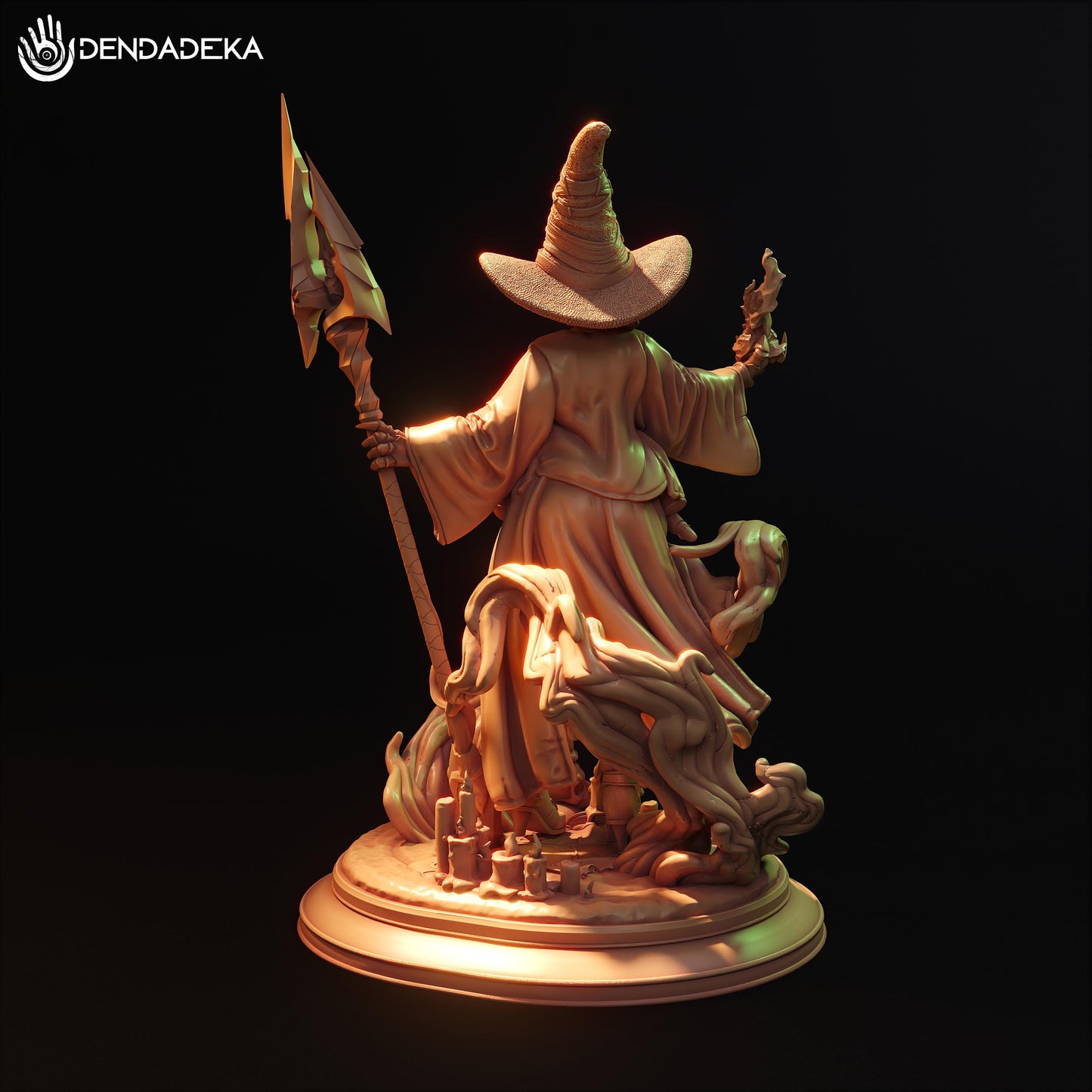 Witch Fogarda Tride Figure (w/NSFW Option) - 75mm / 120mm - Dendadeka - Collectible Resin Printed Statue for Painting & Display