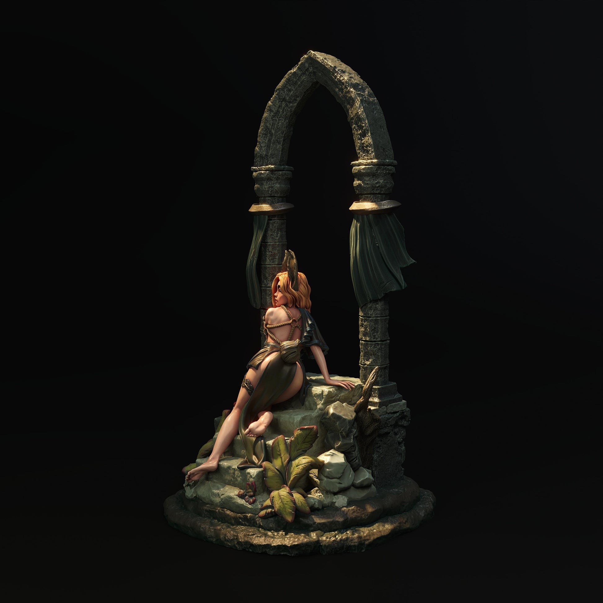 Rabbitkin Soina Luun Figure (w/NSFW Option) - 75mm / 120mm - Dendadeka - Collectible Resin Printed Statue for Painting & Display