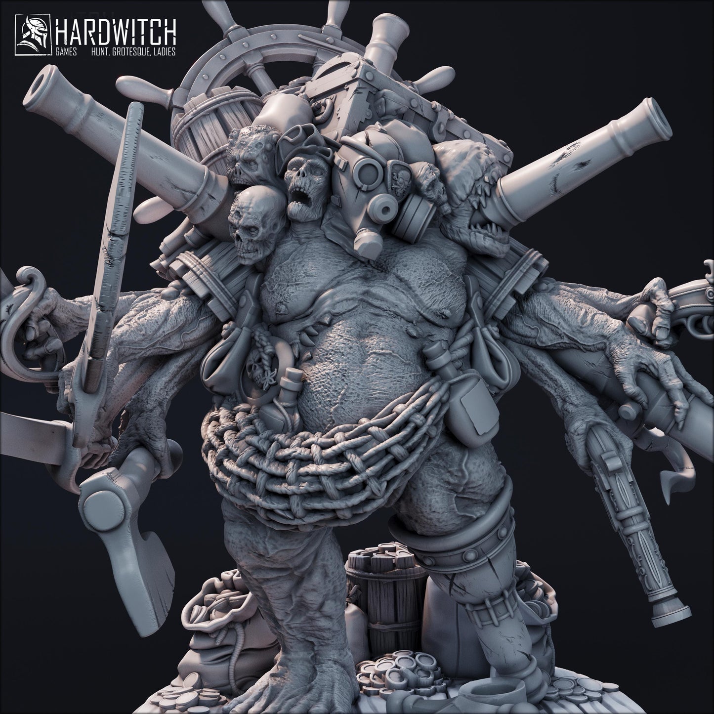 Amalgam Miniature - 28mm / 32mm / 36mm - HardWitch Games - Resin Printed Figure for D&D, TTRPGs, and Board Games