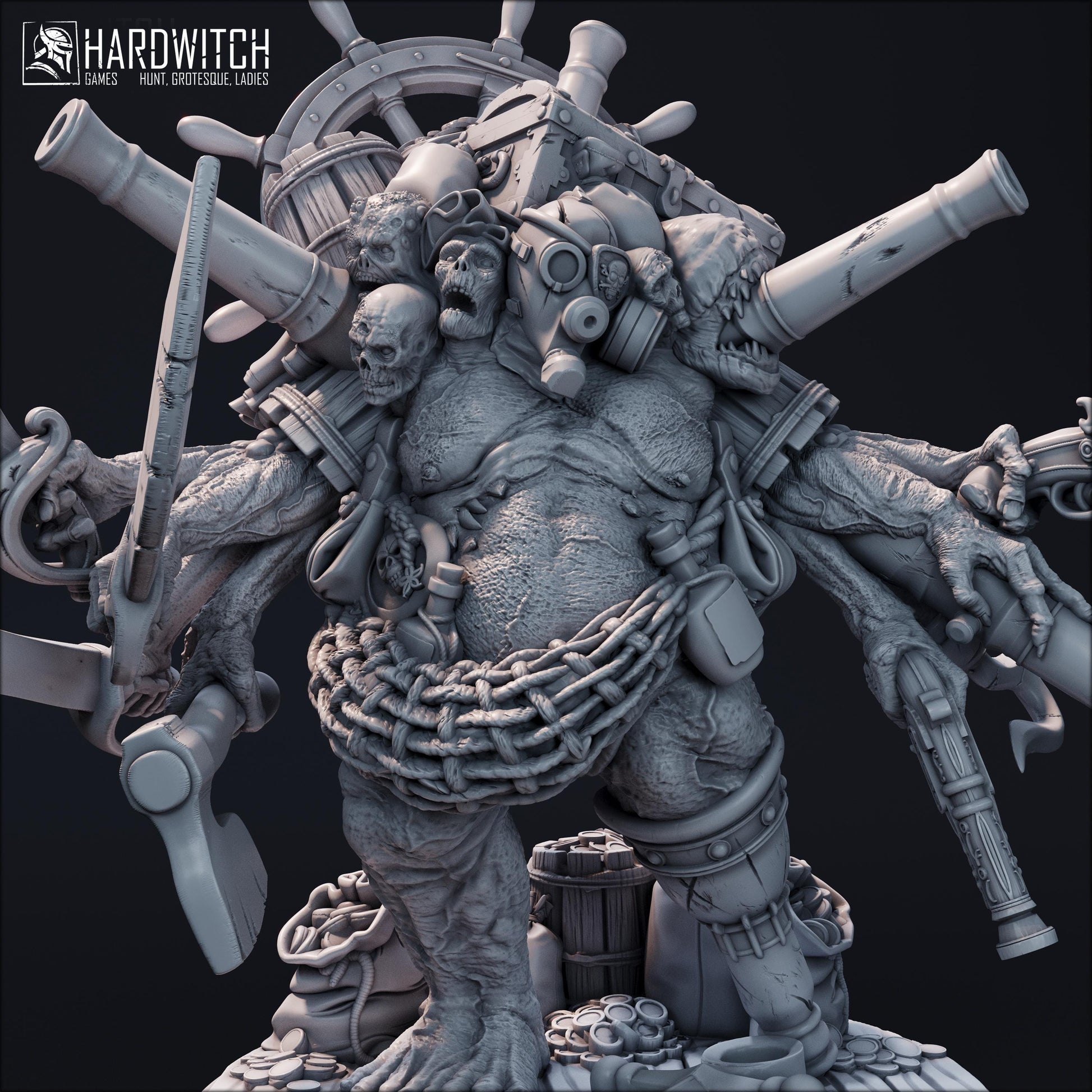 Amalgam Miniature - 28mm / 32mm / 36mm - HardWitch Games - Resin Printed Figure for D&D, TTRPGs, and Board Games