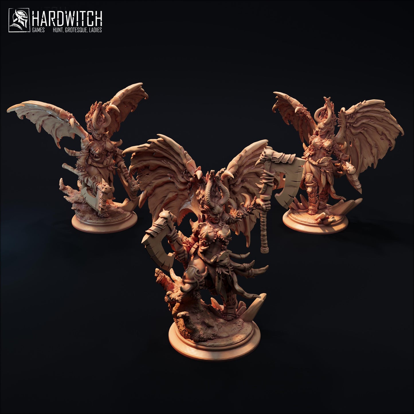 Archdevil Miniature (3 Variations) - 28mm / 32mm / 36mm / 75mm - HardWitch Games - Resin Printed Figure for D&D, TTRPGs, and Board Games