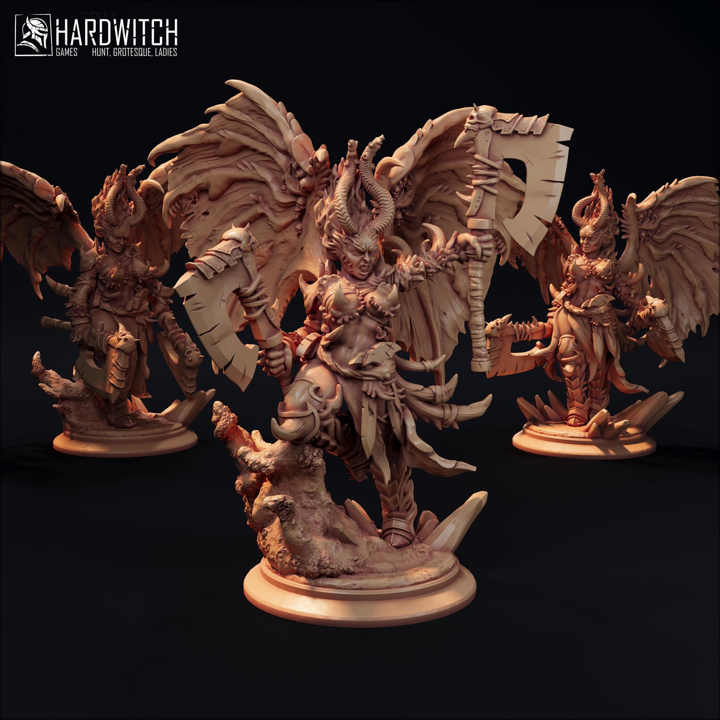 Archdevil Miniature (3 Variations) - 28mm / 32mm / 36mm / 75mm - HardWitch Games - Resin Printed Figure for D&D, TTRPGs, and Board Games