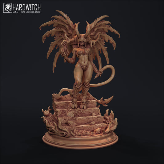 Succubus Thara Miniature - 28mm / 32mm / 36mm / 75mm - HardWitch Games - Resin Printed Figure for D&D, TTRPGs, and Board Games