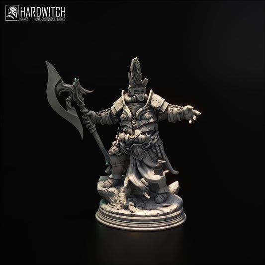 Infernal Anointed Axe Miniature - 28mm / 32mm / 36mm - HardWitch Games - Resin Printed Figure for D&D, TTRPGs, and Board Games