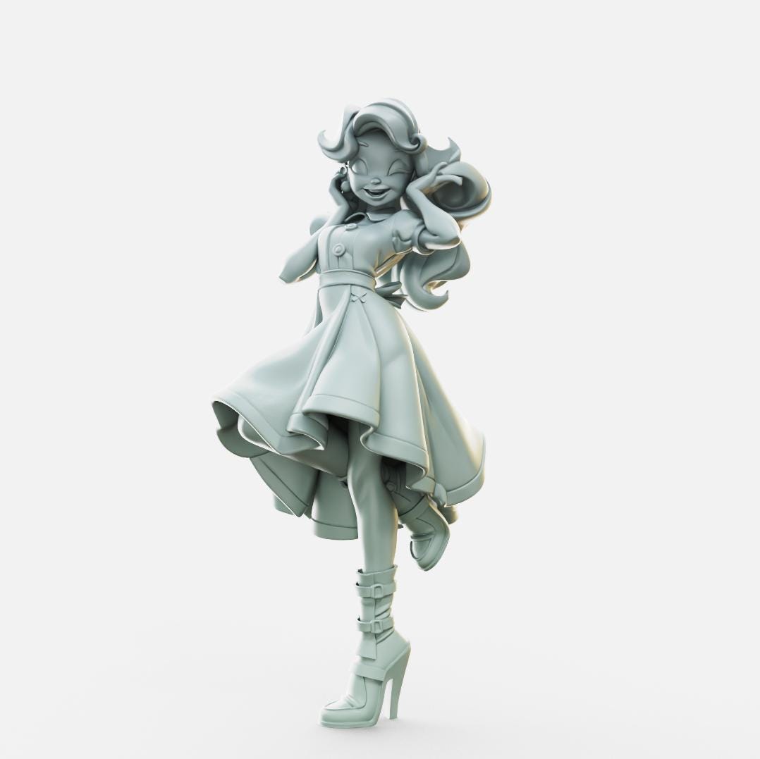 Muse Maiden Iselle Miniature (w/NSFW Option) - 28mm / 32mm / 36mm - Female Miniatures - Resin Printed Figure for Painting and Display