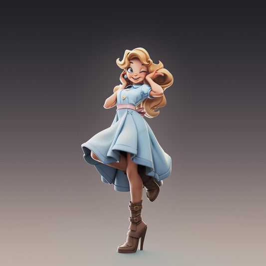 Muse Maiden Iselle Miniature (w/NSFW Option) - 28mm / 32mm / 36mm - Female Miniatures - Resin Printed Figure for Painting and Display