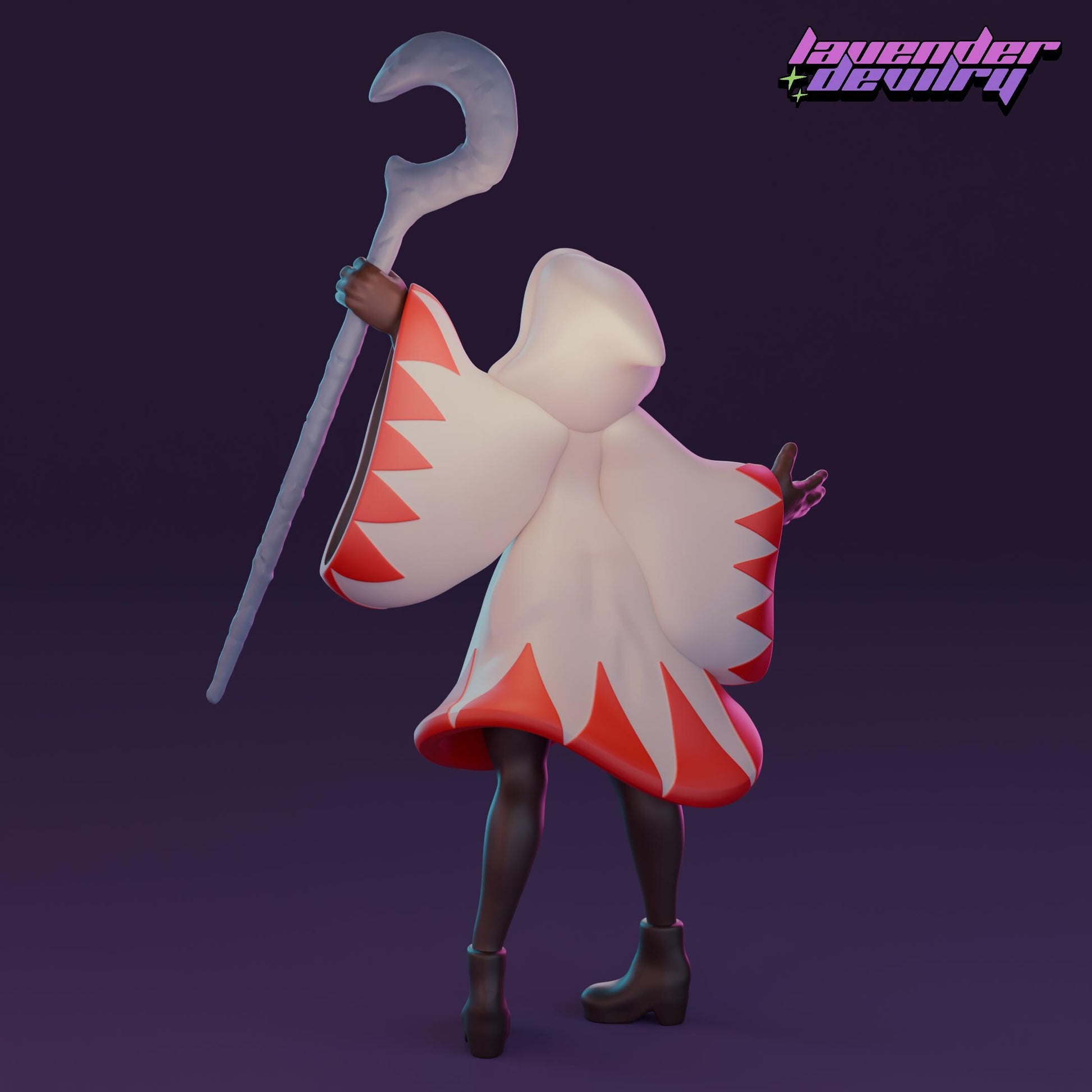 Holy Priestess Miniature - 28mm / 32mm / 36mm / 75mm - Lavender Devilry - Resin Printed Figure for D&D, TTRPGs and Board Games