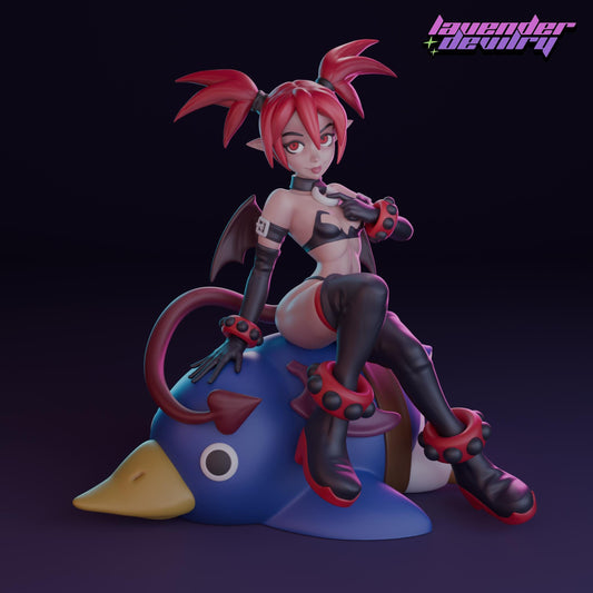 Demon Attendant Miniature - 28mm / 32mm / 36mm / 75mm - Lavender Devilry - Resin Printed Figure for D&D, TTRPGs and Board Games