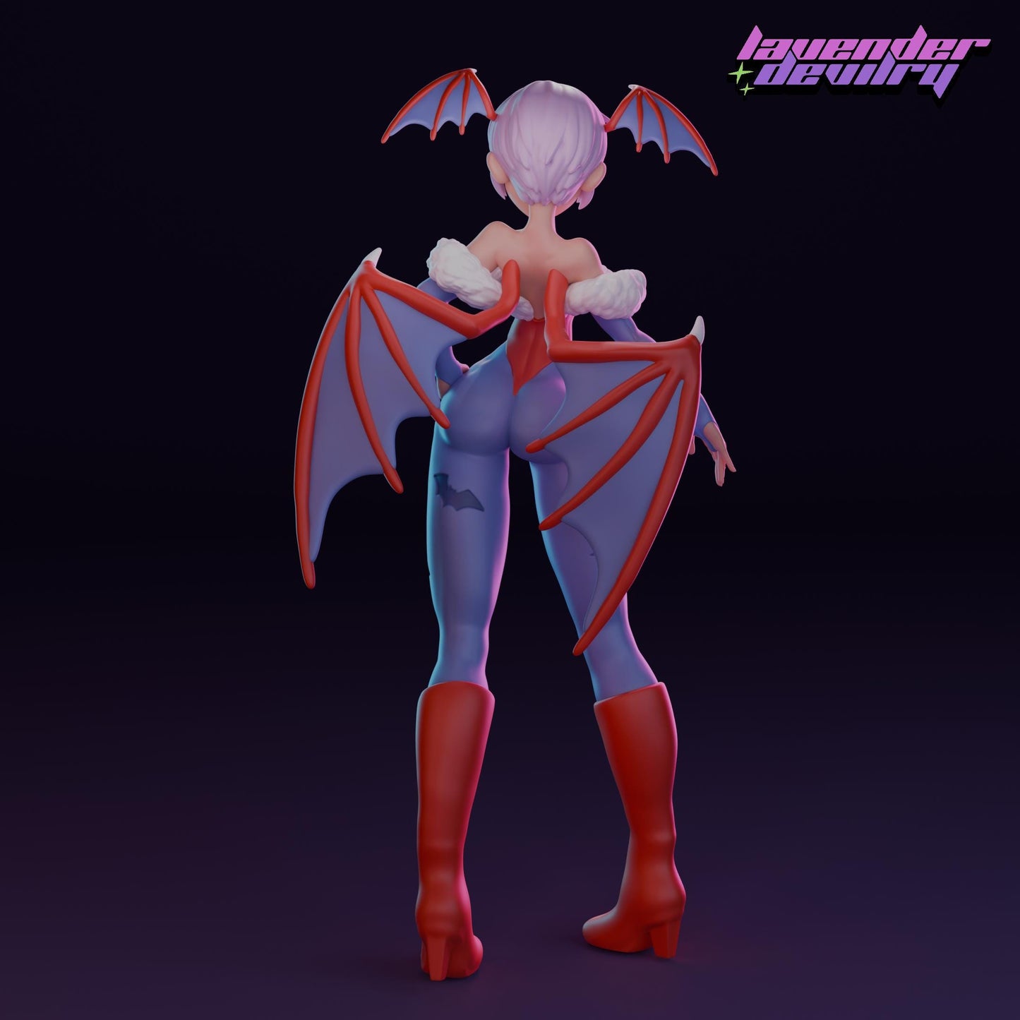 Succubus Lily Miniature - 28mm / 32mm / 36mm / 75mm - Lavender Devilry - Resin Printed Figure for D&D, TTRPGs and Board Games