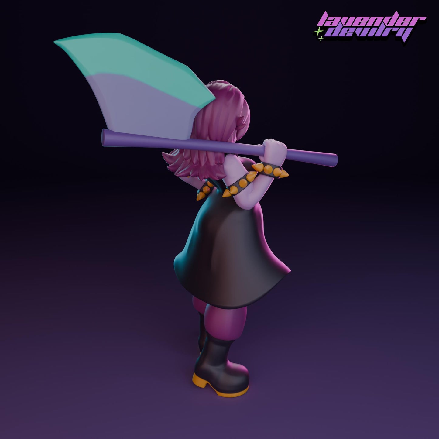 Rudest Buster Miniature (2 Versions) - 28mm / 32mm / 36mm / 75mm - Lavender Devilry - Resin Printed Figure for D&D, TTRPGs and Board Games