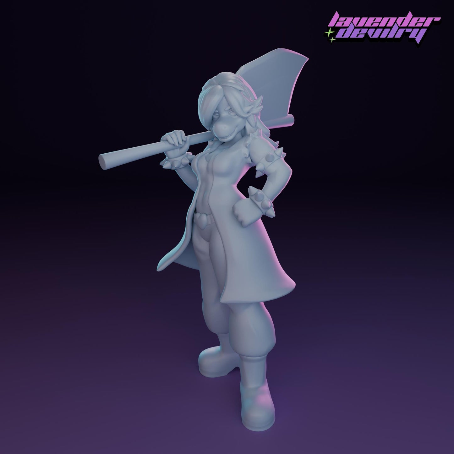 Rudest Buster Miniature (2 Versions) - 28mm / 32mm / 36mm / 75mm - Lavender Devilry - Resin Printed Figure for D&D, TTRPGs and Board Games