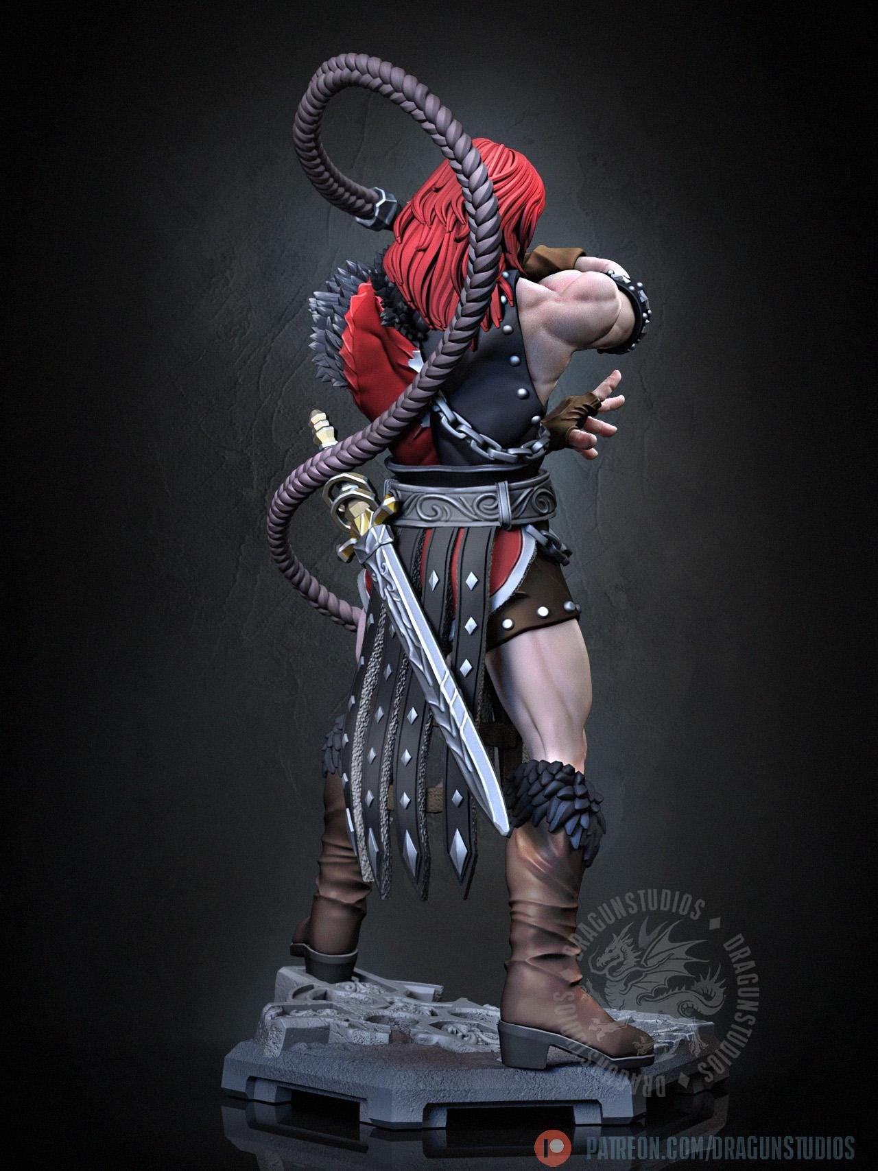 Vampire Killer II - 28mm / 32mm / 36mm / 100mm - DraGun Studios - Resin Printed Figurine for D&D, TTRPGs, and Board Games
