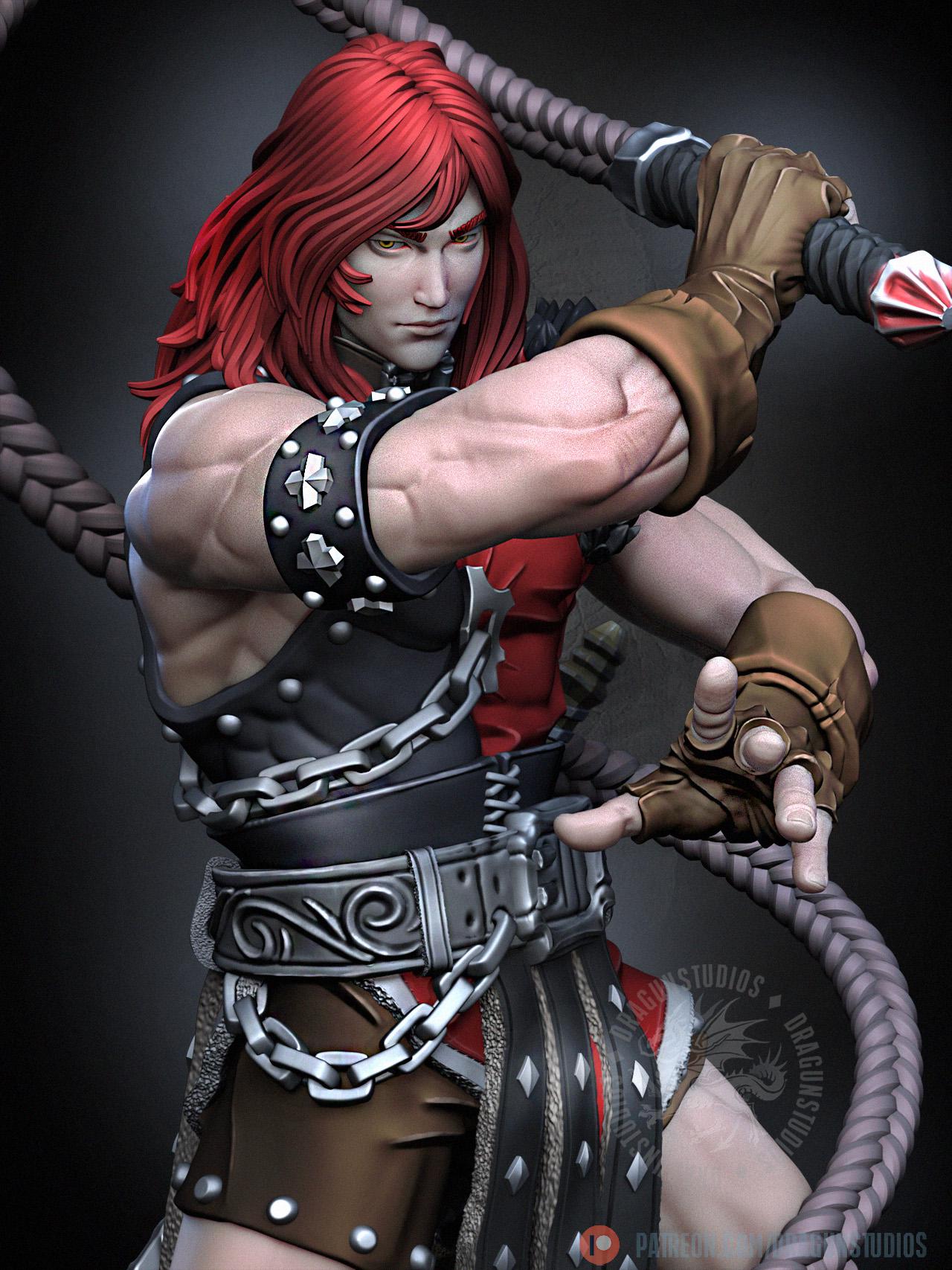 Vampire Killer II - 28mm / 32mm / 36mm / 100mm - DraGun Studios - Resin Printed Figurine for D&D, TTRPGs, and Board Games