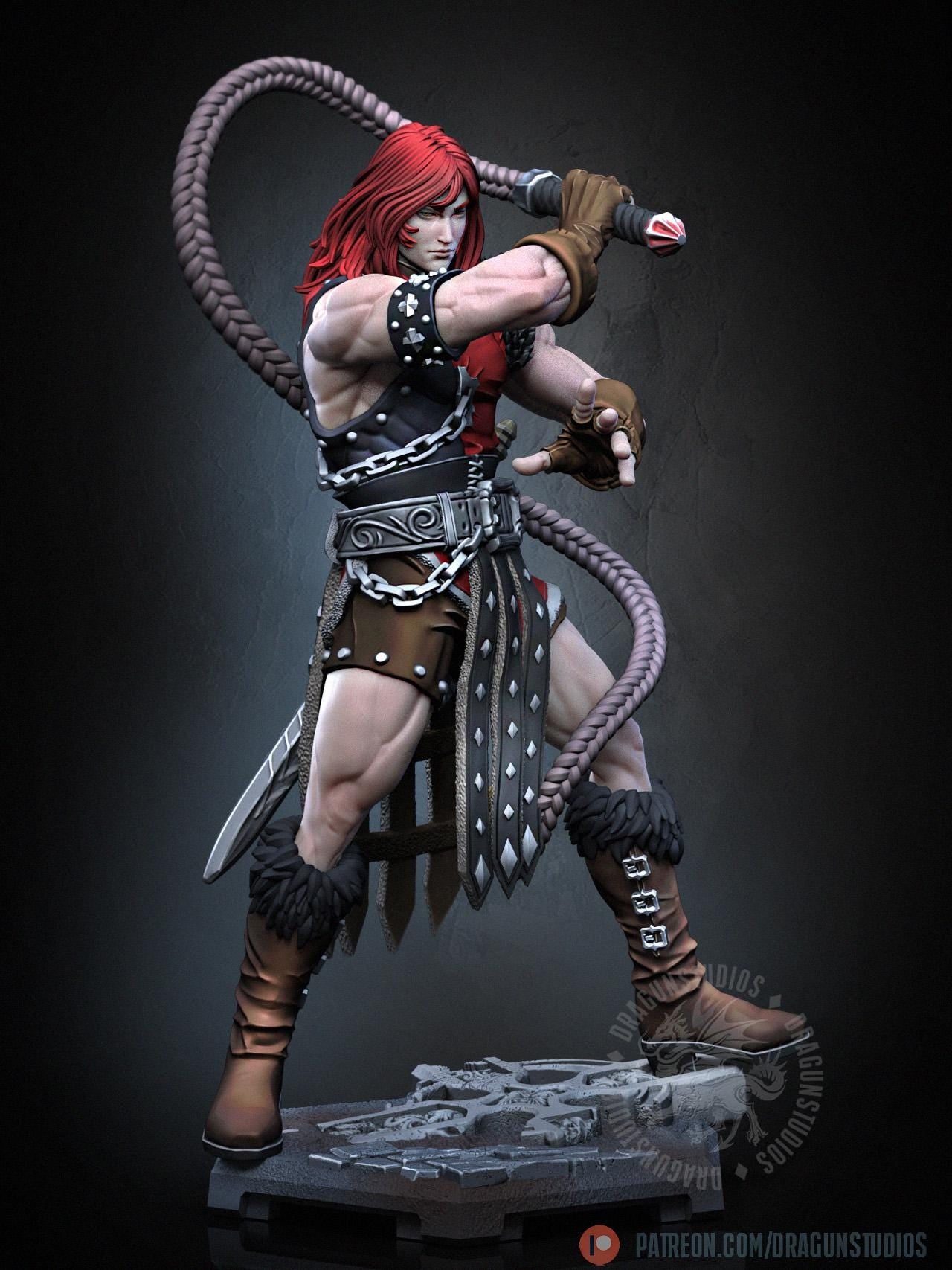 Vampire Killer II - 28mm / 32mm / 36mm / 100mm - DraGun Studios - Resin Printed Figurine for D&D, TTRPGs, and Board Games