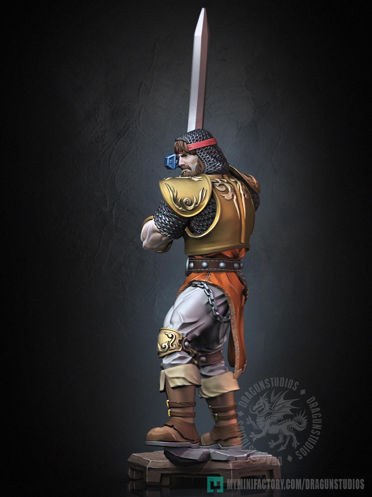 King Arthur Miniature - 28mm / 32mm / 36mm / 75mm - DraGun Studios - Resin Printed Figurine for D&D, TTRPGs, and Board Games