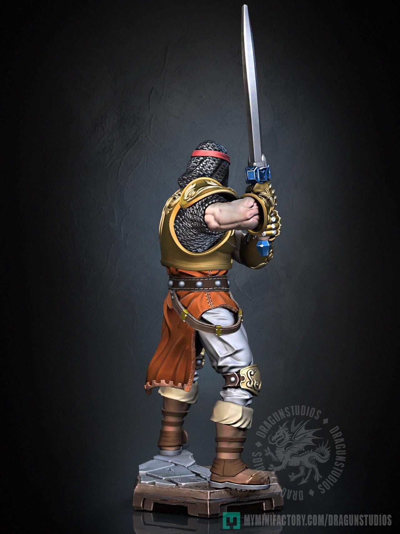 King Arthur Miniature - 28mm / 32mm / 36mm / 75mm - DraGun Studios - Resin Printed Figurine for D&D, TTRPGs, and Board Games