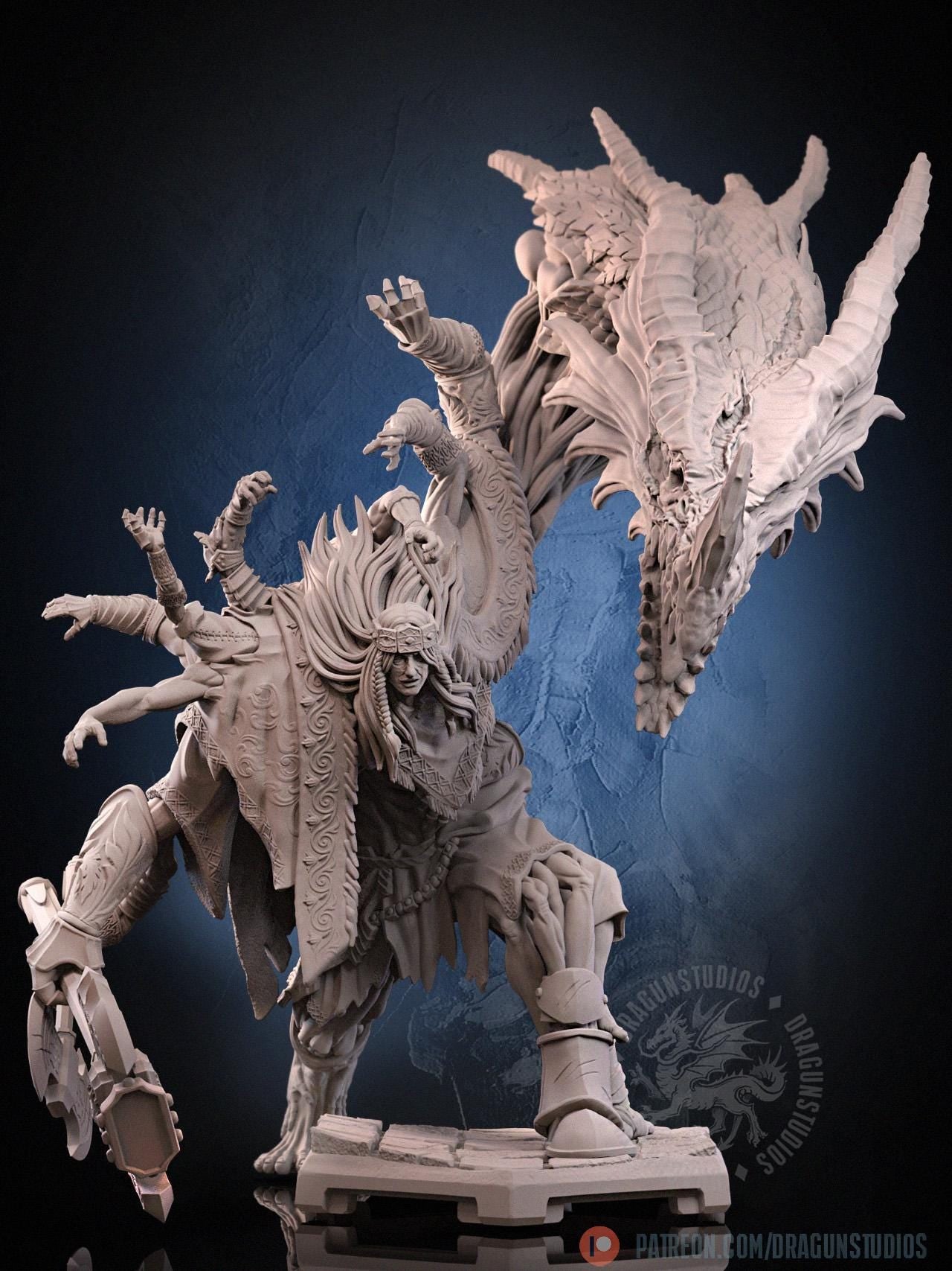 Godrick Miniature - 64mm / 127mm - DraGun Studios - Resin Printed Figurine for D&D, TTRPGs, and Board Games