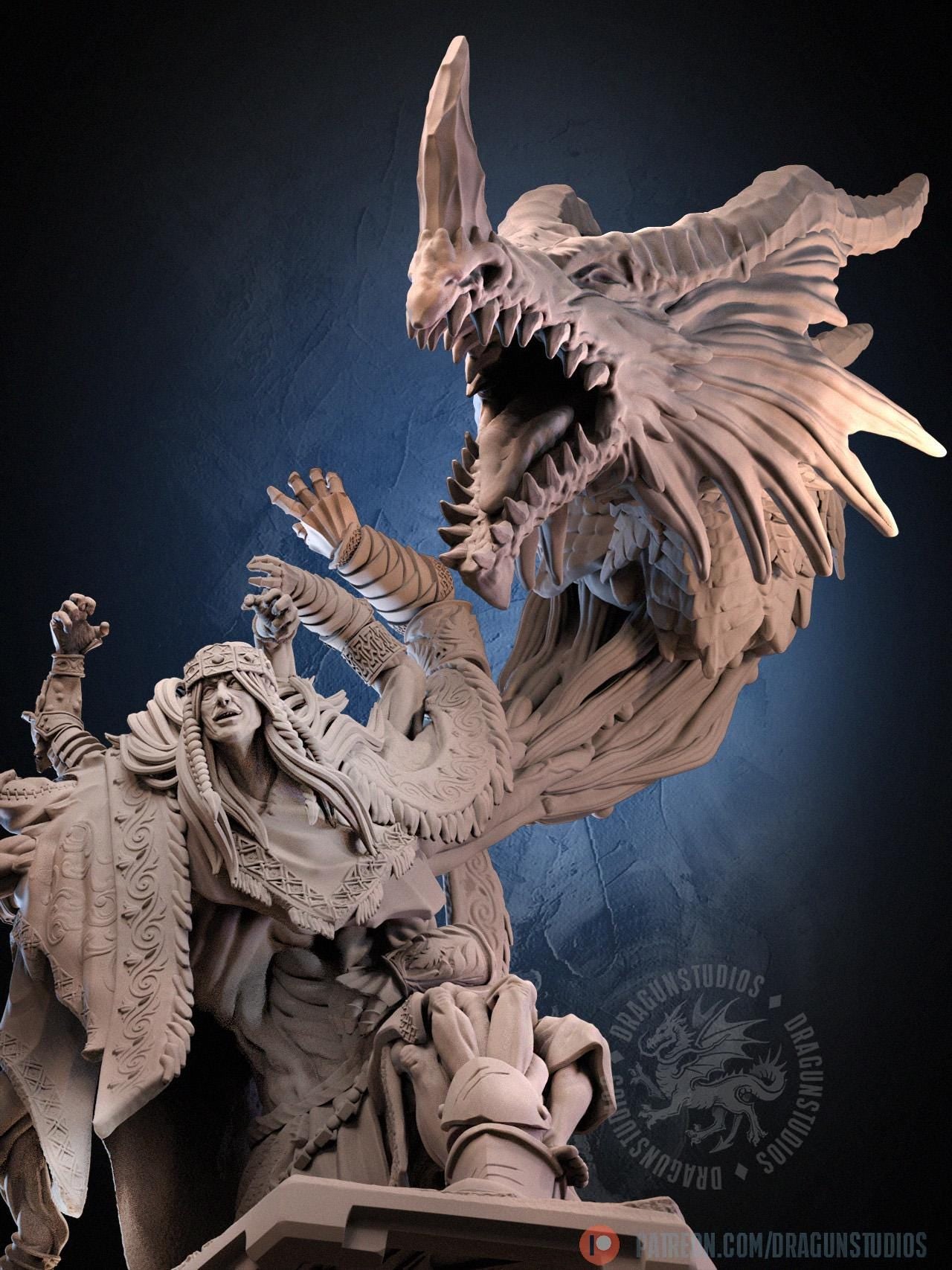 Godrick Miniature - 64mm / 127mm - DraGun Studios - Resin Printed Figurine for D&D, TTRPGs, and Board Games