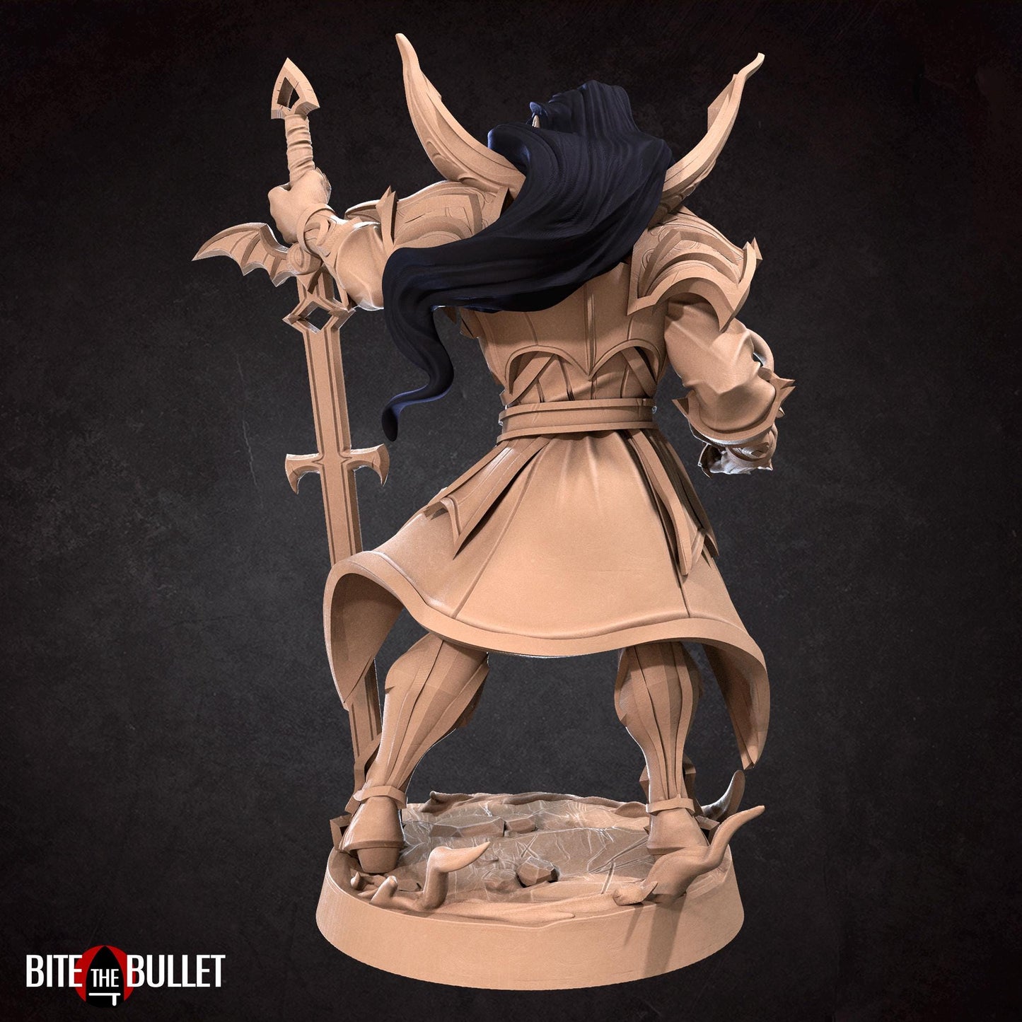Vampire Knight Miniature - 28mm / 32mm / 36mm - Bite the Bullet - Resin Printed Figure for D&D, TTRPGs, and Board Games